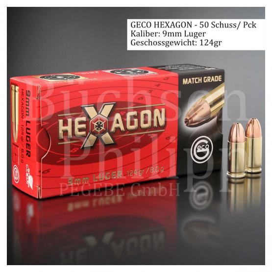 Geco 9x19mm 124gr Hexagon 